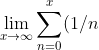 \lim_{x \to \infty} \sum_{n = 0}^x (1/n)(1/((d-r \cos(2\pi n/x))^2 + (r \sin(2\pi n/x))^2 ))